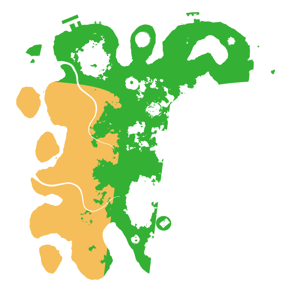 Biome Rust Map: Procedural Map, Size: 3500, Seed: 553639760