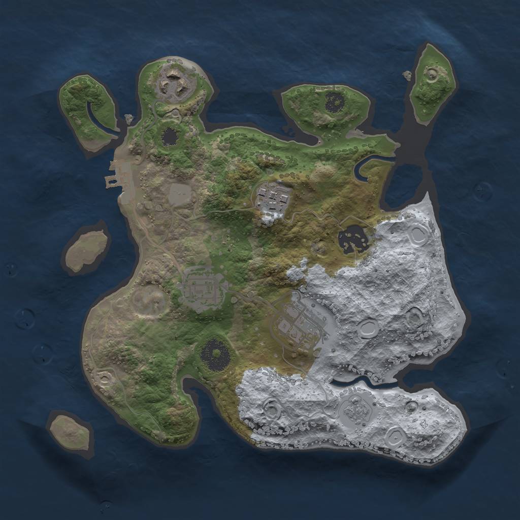 Rust Map: Procedural Map, Size: 2600, Seed: 22926924, 12 Monuments