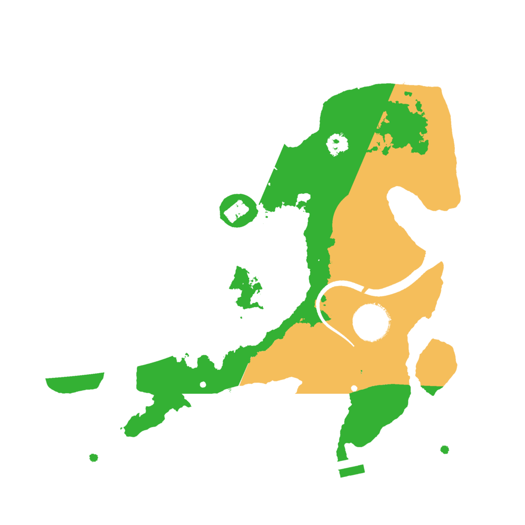 Biome Rust Map: Procedural Map, Size: 2500, Seed: 20223