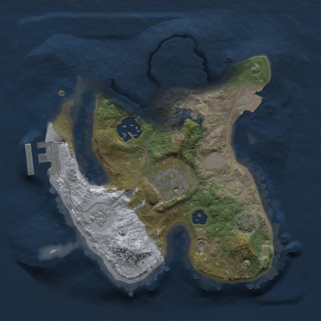 Rust Map: Procedural Map, Size: 2070, Seed: 189, 7 Monuments