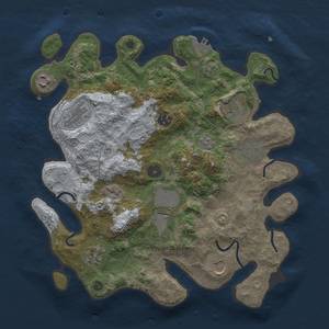 Thumbnail Rust Map: Procedural Map, Size: 3500, Seed: 647606346, 17 Monuments