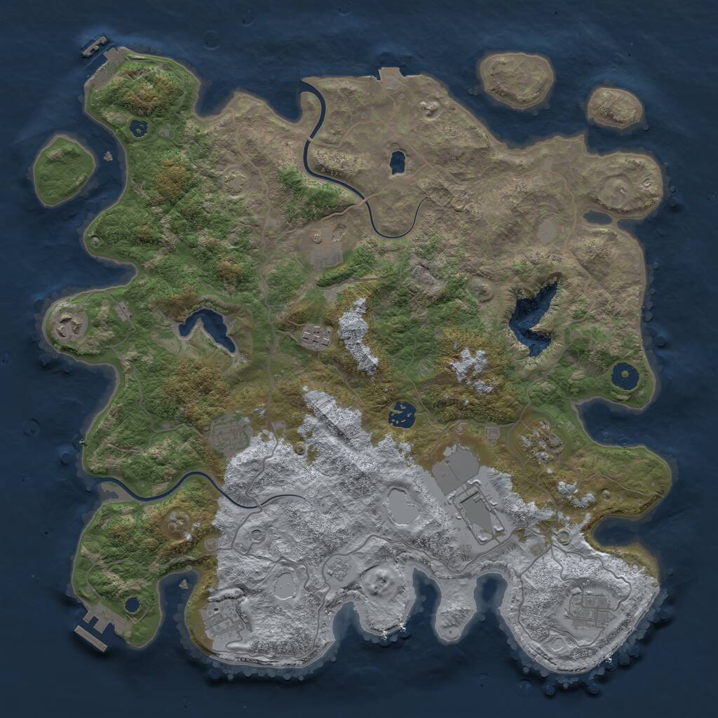 Rust Map: Procedural Map, Size: 4000, Seed: 12583, 15 Monuments