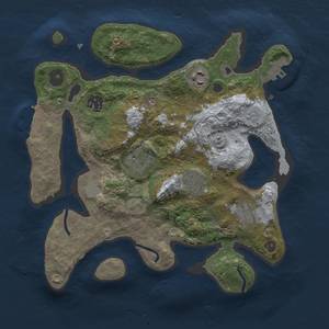 Thumbnail Rust Map: Procedural Map, Size: 3000, Seed: 535908191, 14 Monuments