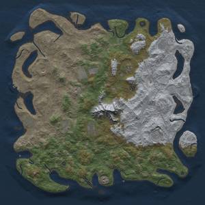 Thumbnail Rust Map: Procedural Map, Size: 5000, Seed: 1045345901, 20 Monuments