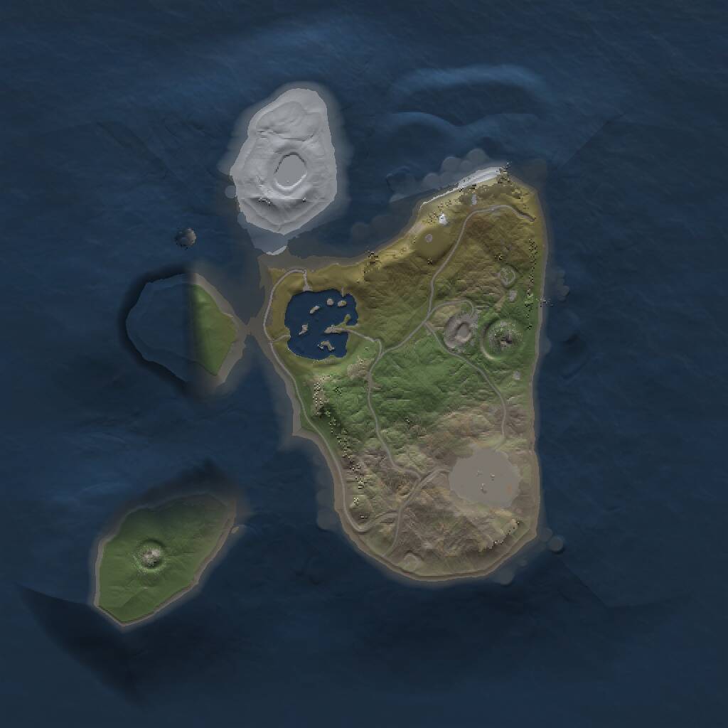 Rust Map: Procedural Map, Size: 1500, Seed: 2027, 2 Monuments