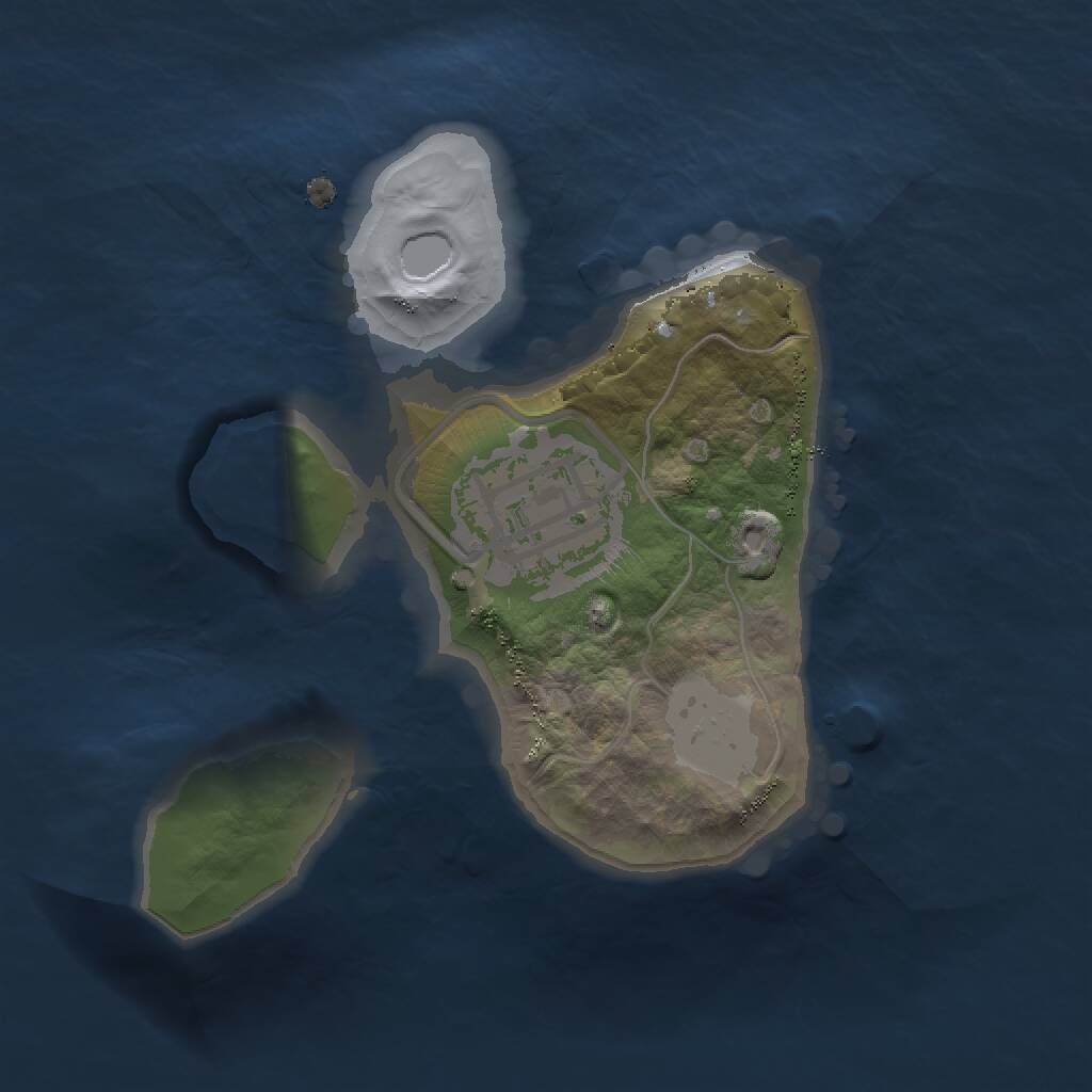 Rust Map: Procedural Map, Size: 1500, Seed: 2027, 2 Monuments