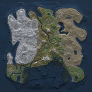 Thumbnail Rust Map: Procedural Map, Size: 4000, Seed: 1700080693, 15 Monuments