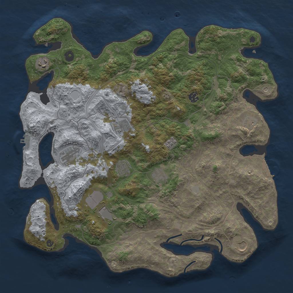 Rust Map: Procedural Map, Size: 4250, Seed: 6739, 19 Monuments