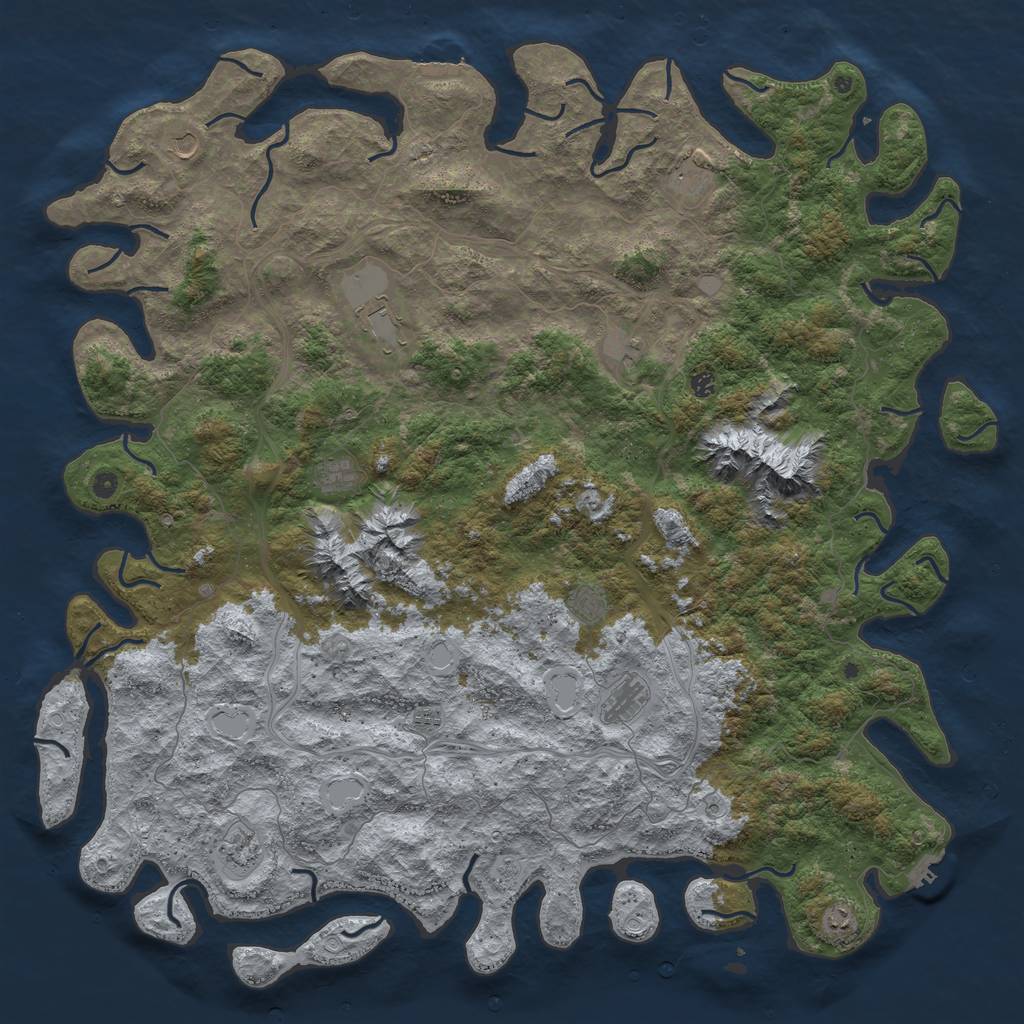 Rust Map: Procedural Map, Size: 6000, Seed: 20221008, 20 Monuments