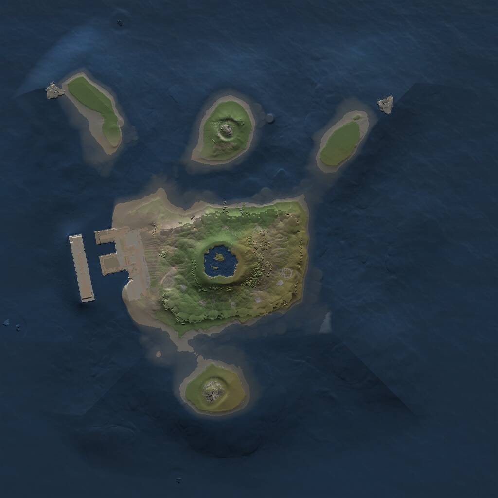 Rust Map: Procedural Map, Size: 1500, Seed: 1536547, 2 Monuments