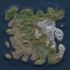 Thumbnail Rust Map: Procedural Map, Size: 3500, Seed: 177998186, 19 Monuments