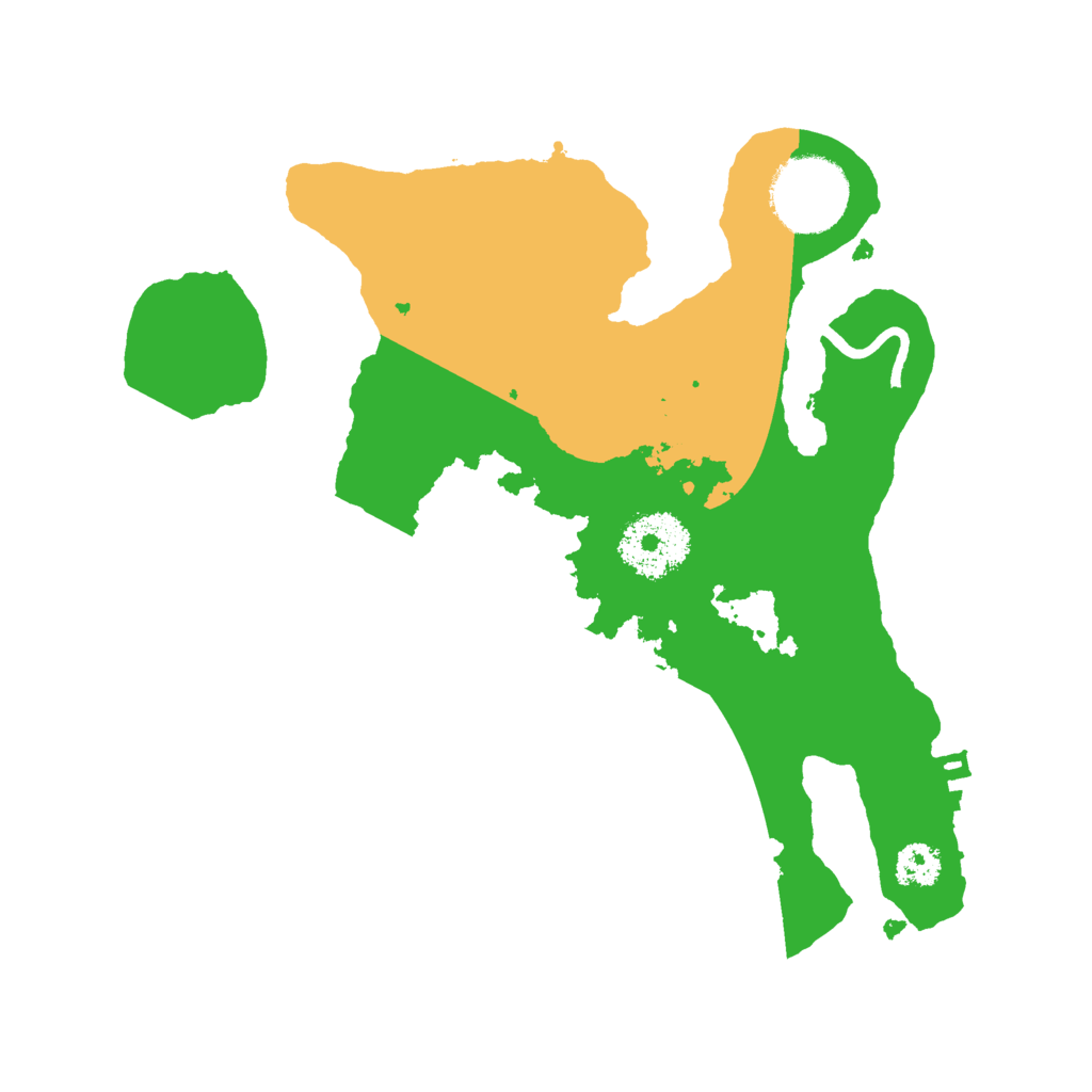 Biome Rust Map: Procedural Map, Size: 2500, Seed: 209232368