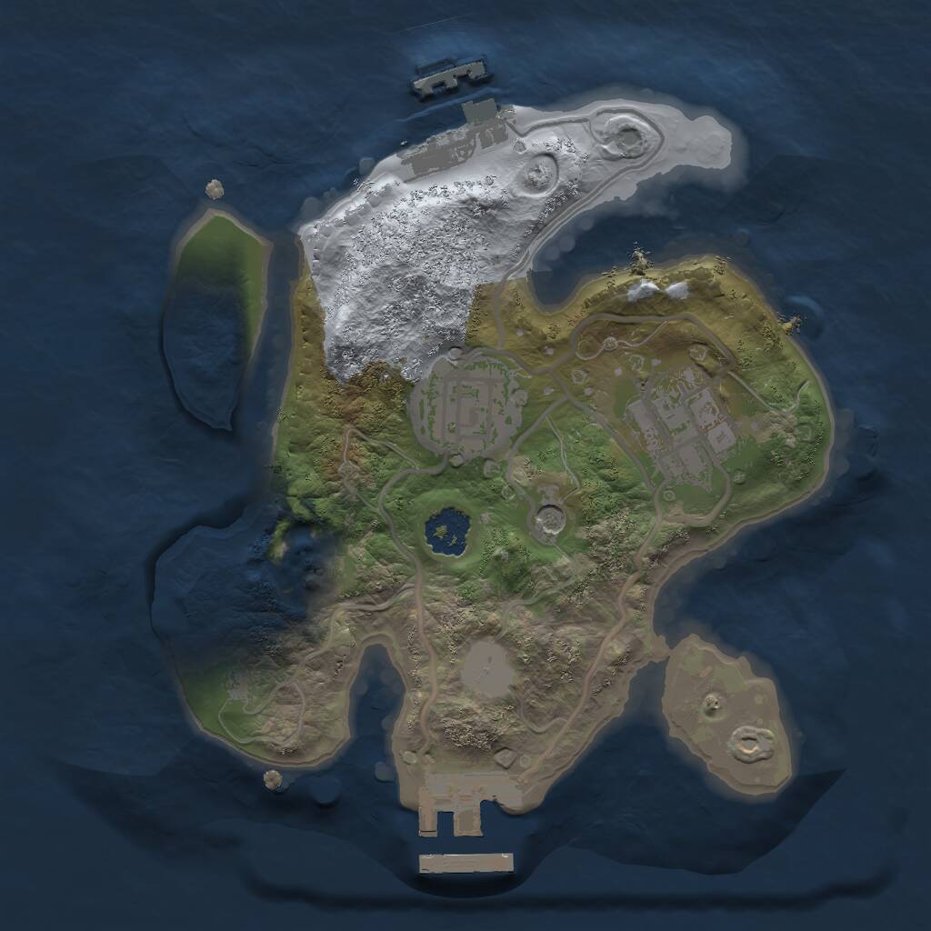 Rust Map: Procedural Map, Size: 2000, Seed: 782531535, 6 Monuments