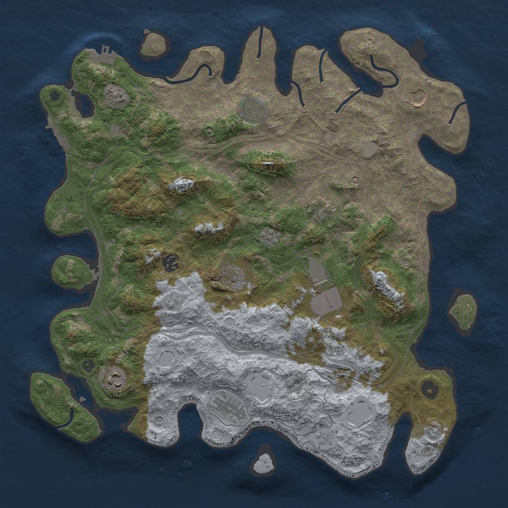 Rust Map: Procedural Map, Size: 4250, Seed: 97850, 18 Monuments