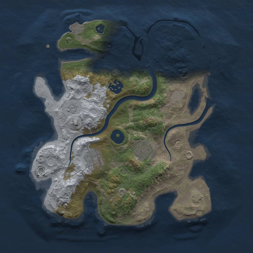 Rust Map: Procedural Map, Size: 2800, Seed: 4092018, 7 Monuments