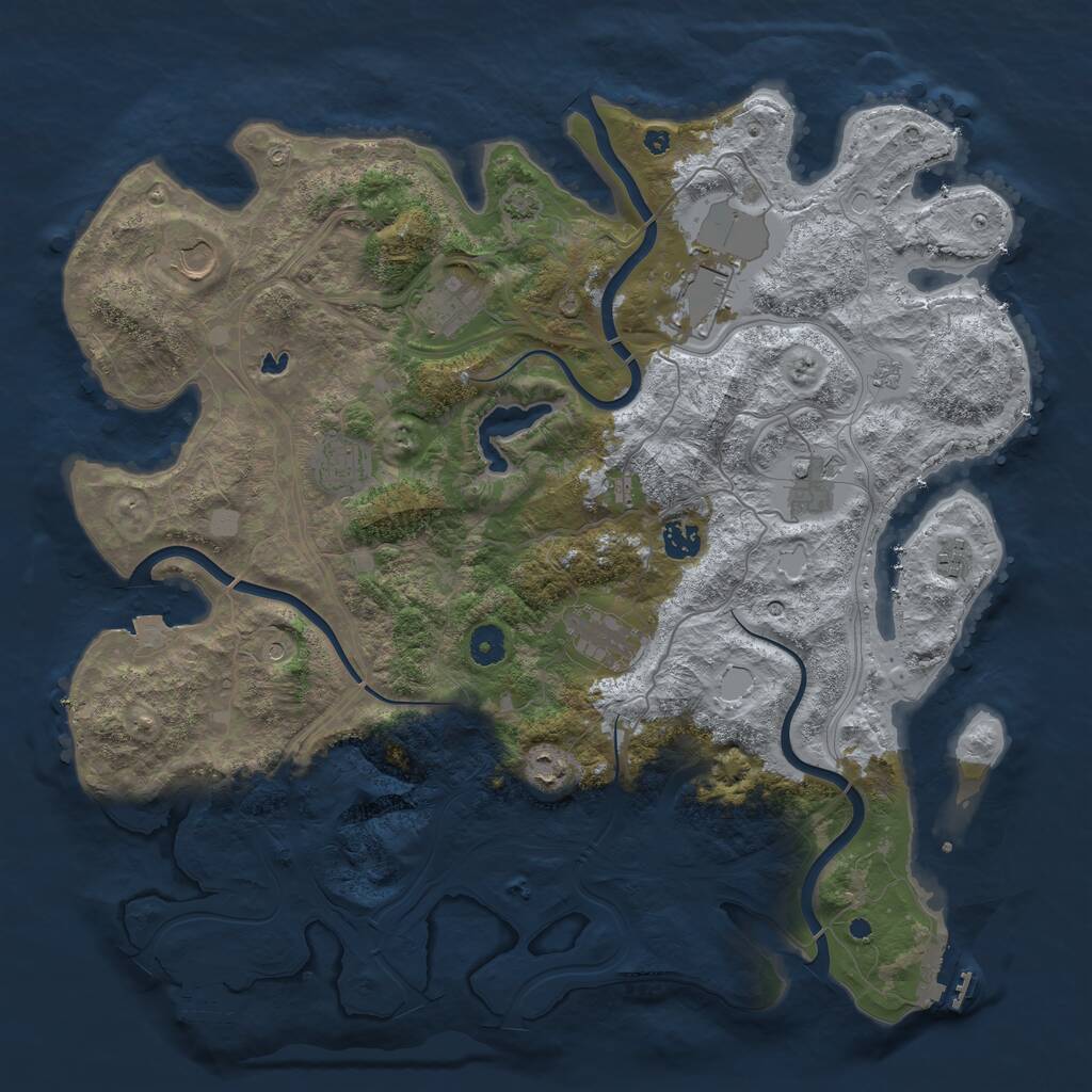 Rust Map: Procedural Map, Size: 4250, Seed: 277175754, 15 Monuments