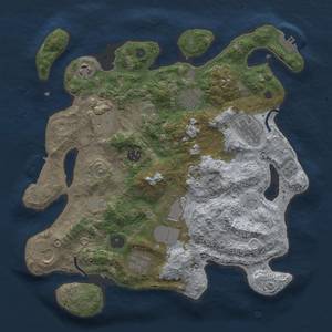 Thumbnail Rust Map: Procedural Map, Size: 3500, Seed: 1726281894, 18 Monuments