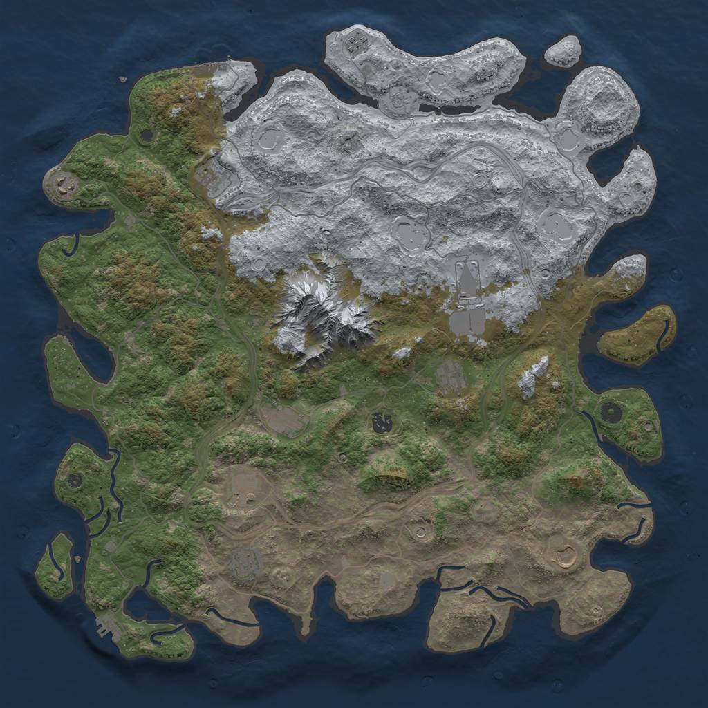 Rust Map: Procedural Map, Size: 5000, Seed: 15978649, 19 Monuments