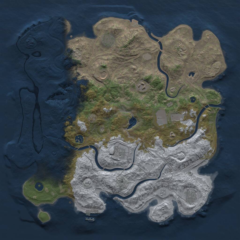 Rust Map: Procedural Map, Size: 4250, Seed: 451220525, 15 Monuments