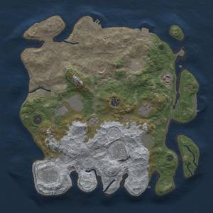 Thumbnail Rust Map: Procedural Map, Size: 3500, Seed: 1589958522, 17 Monuments