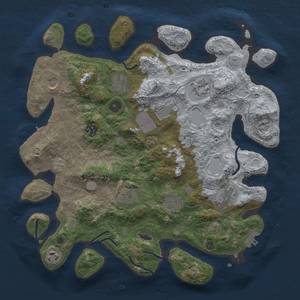 Thumbnail Rust Map: Procedural Map, Size: 3700, Seed: 1924556871, 19 Monuments