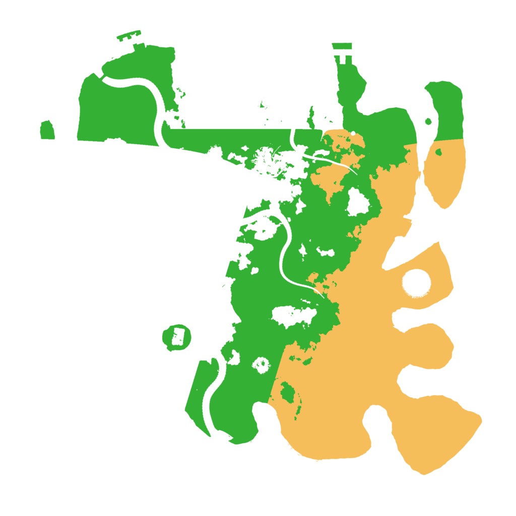 Biome Rust Map: Procedural Map, Size: 3200, Seed: 91022