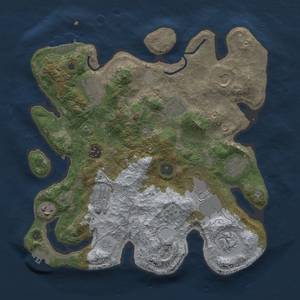 Thumbnail Rust Map: Procedural Map, Size: 3500, Seed: 68190593, 19 Monuments