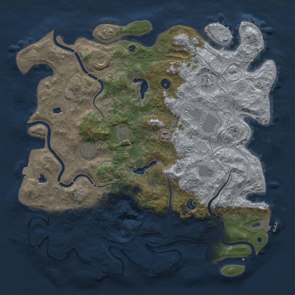 Rust Map: Procedural Map, Size: 4500, Seed: 6102022, 15 Monuments