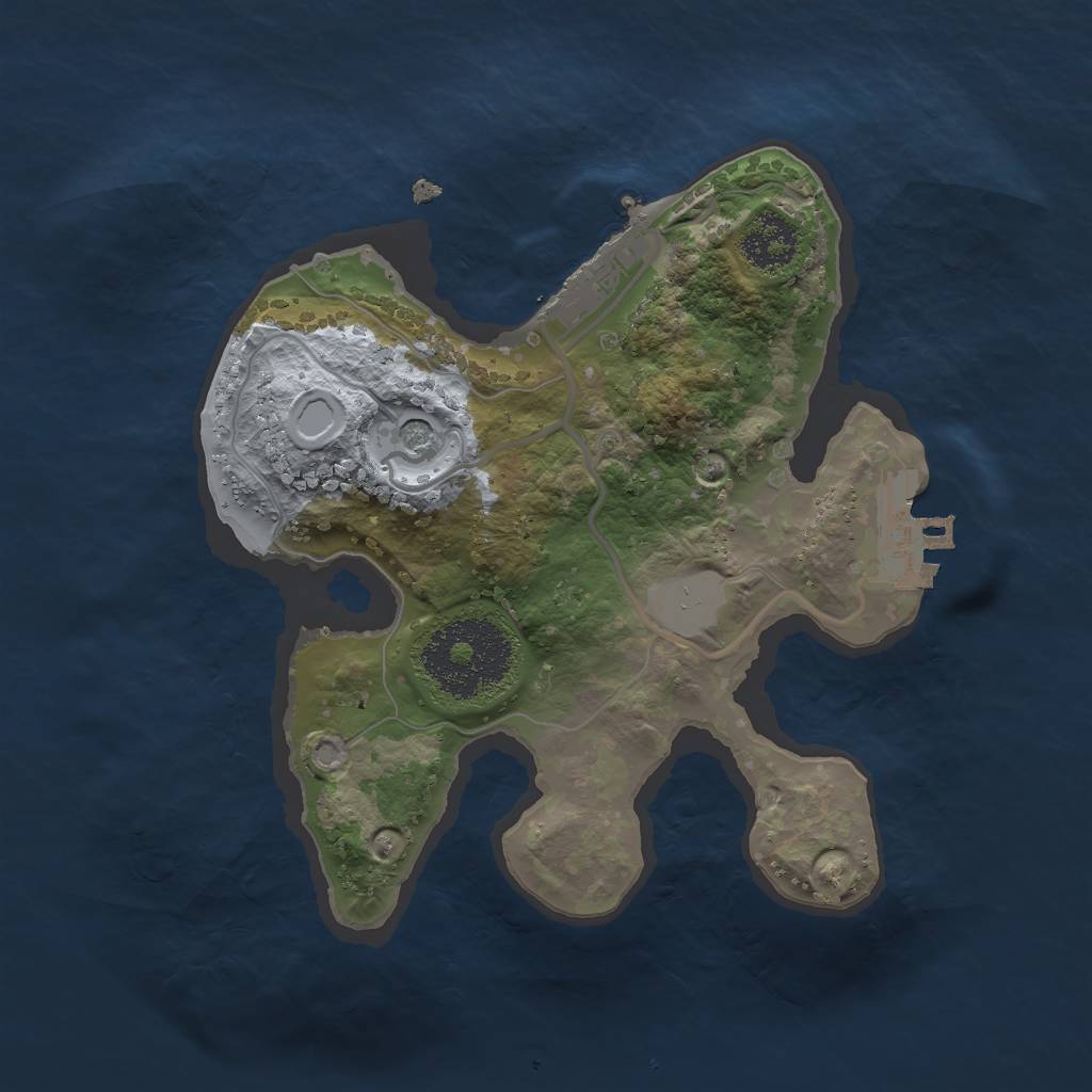 Rust Map: Procedural Map, Size: 2000, Seed: 3486489, 8 Monuments