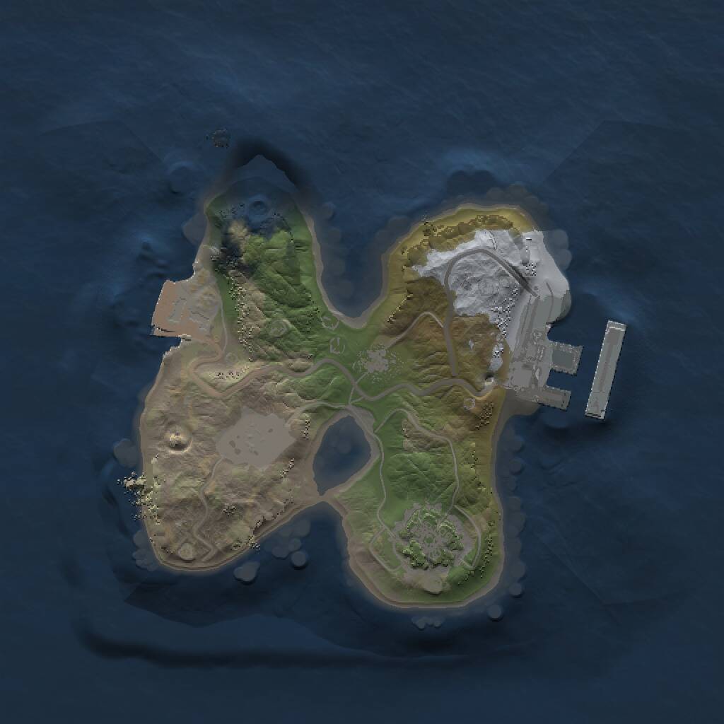 Rust Map: Procedural Map, Size: 1500, Seed: 19707520, 3 Monuments