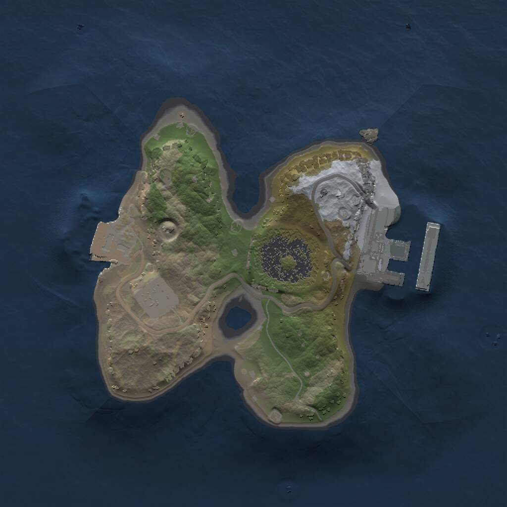 Rust Map: Procedural Map, Size: 1500, Seed: 19707520, 2 Monuments