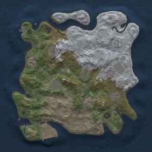 Thumbnail Rust Map: Procedural Map, Size: 3500, Seed: 63357024, 17 Monuments