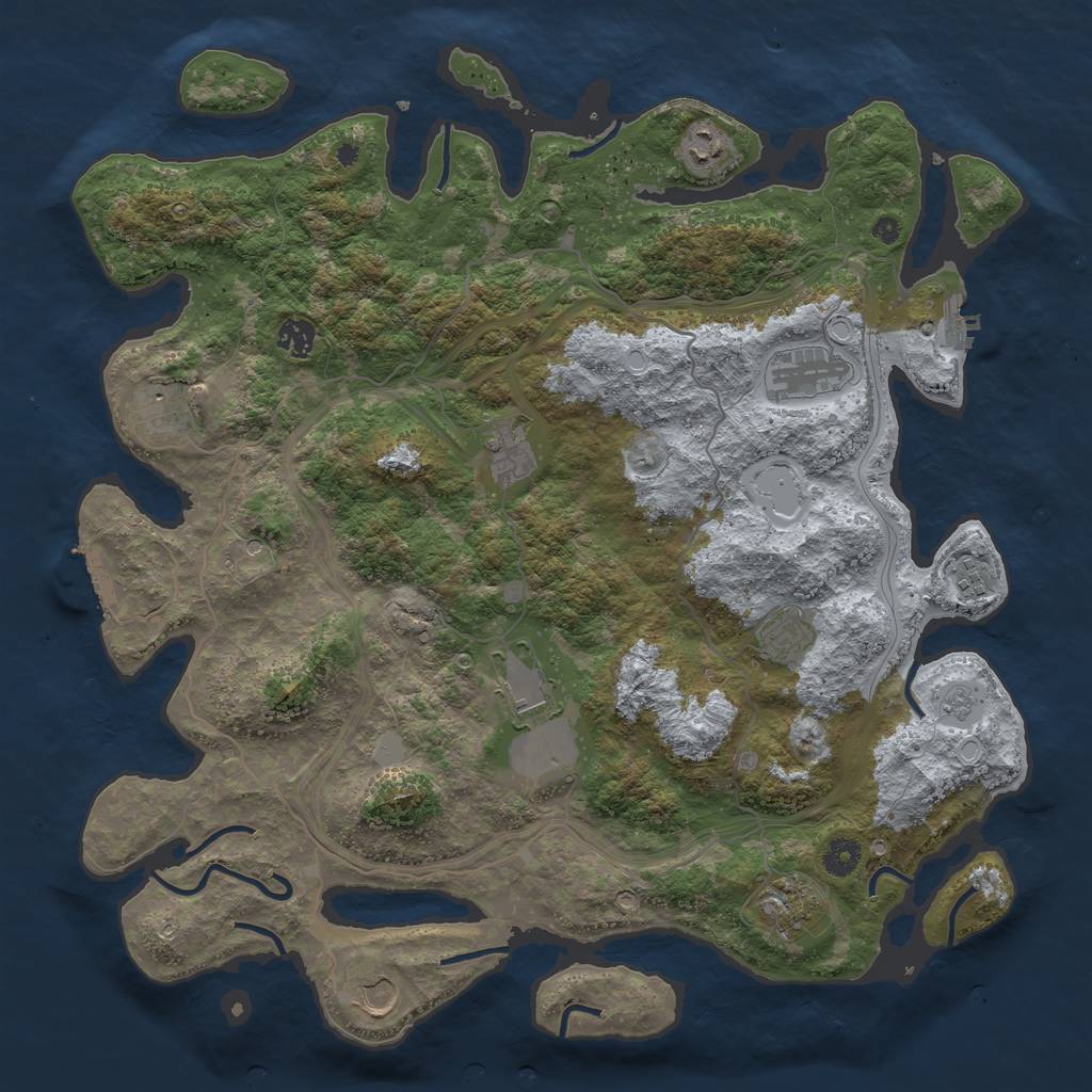 Rust Map: Procedural Map, Size: 4250, Seed: 1941062305, 19 Monuments