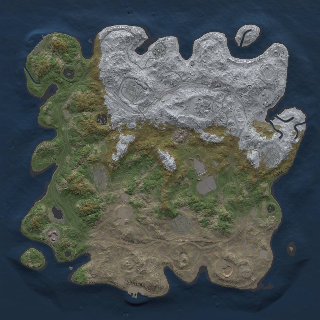 Rust Map: Procedural Map, Size: 4250, Seed: 284723962, 20 Monuments