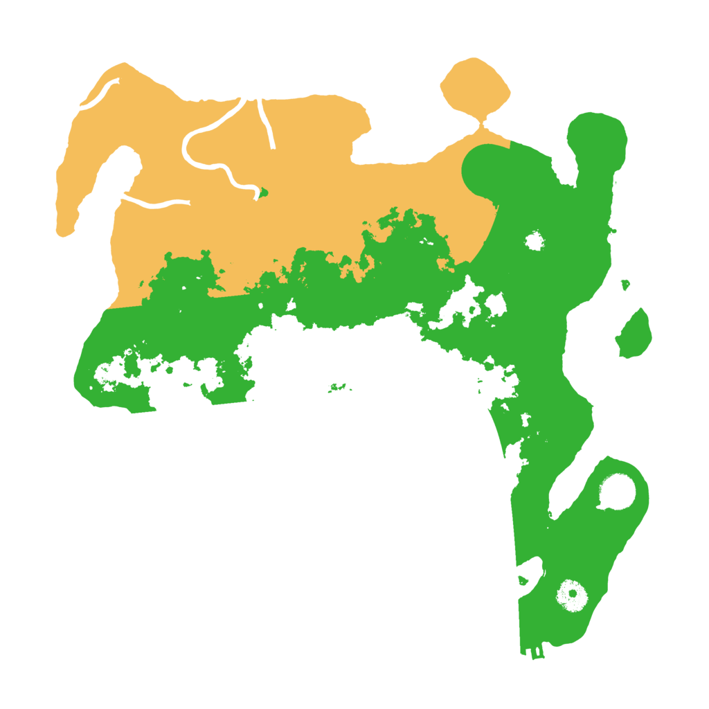 Biome Rust Map: Procedural Map, Size: 3500, Seed: 51207478