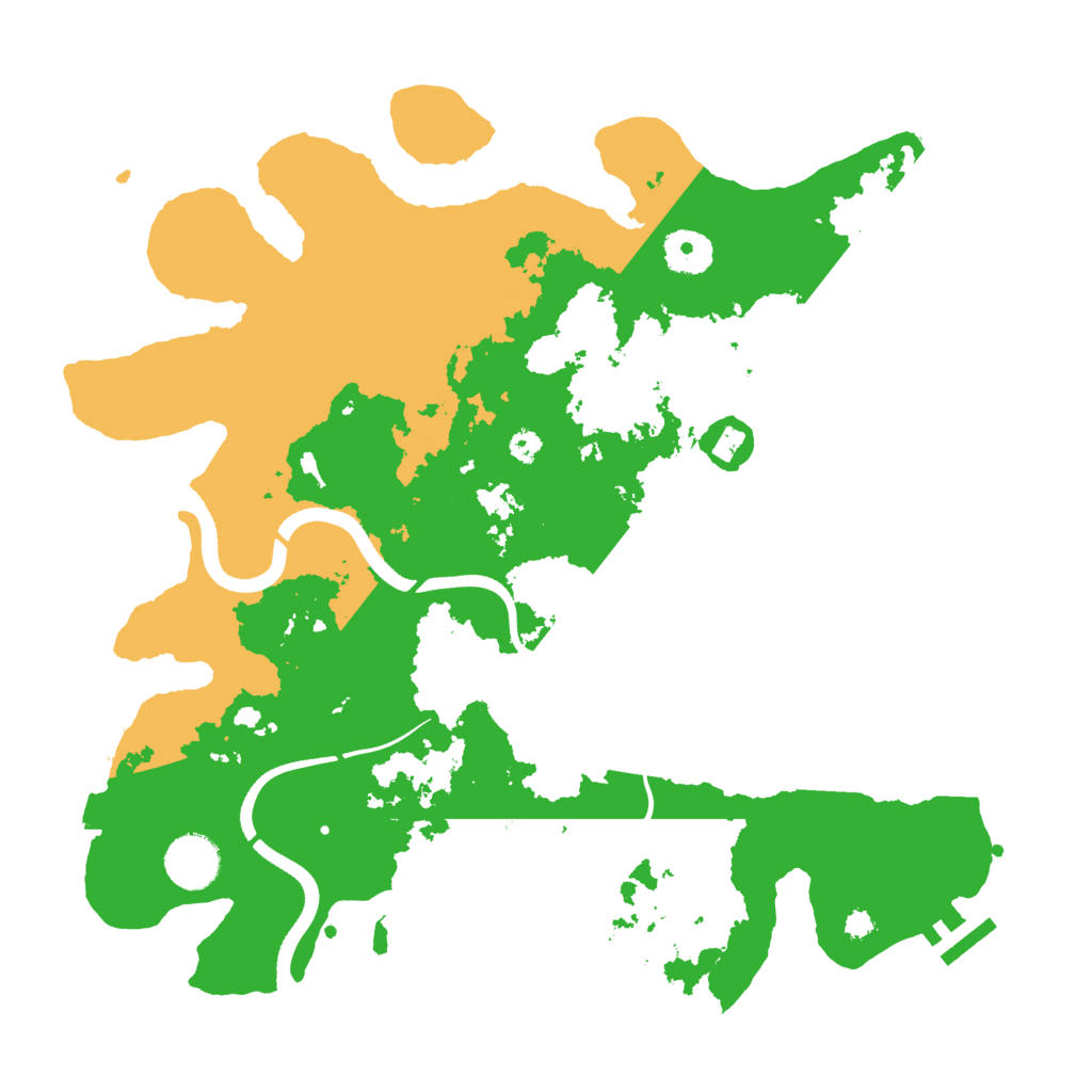 Biome Rust Map: Procedural Map, Size: 3500, Seed: 70105158