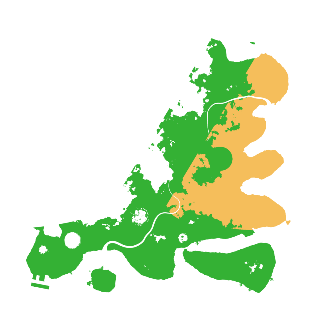 Biome Rust Map: Procedural Map, Size: 3500, Seed: 93432959
