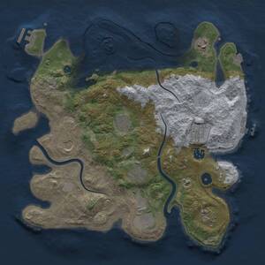 Thumbnail Rust Map: Procedural Map, Size: 3500, Seed: 1322982140, 15 Monuments