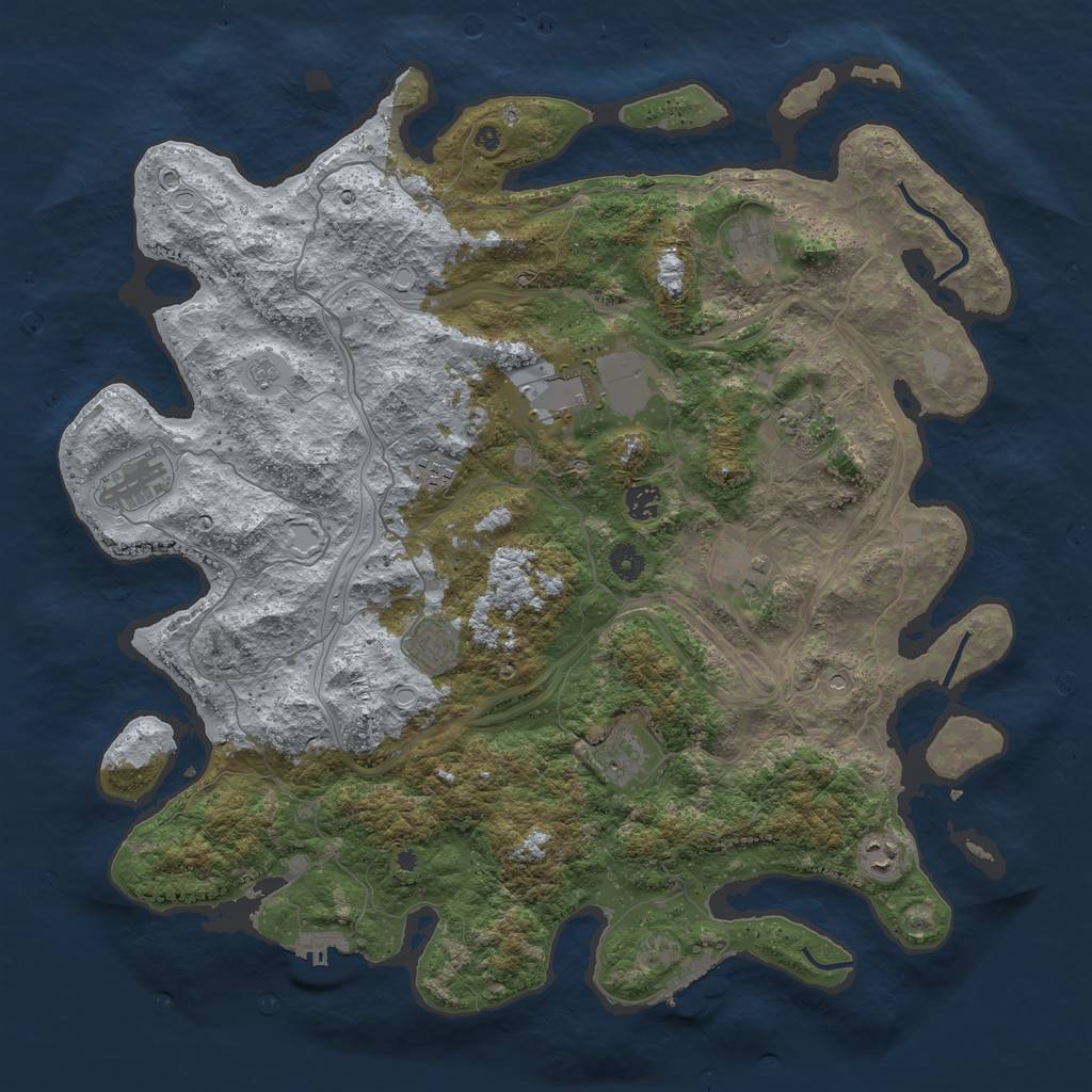 Rust Map: Procedural Map, Size: 4500, Seed: 9755782, 19 Monuments