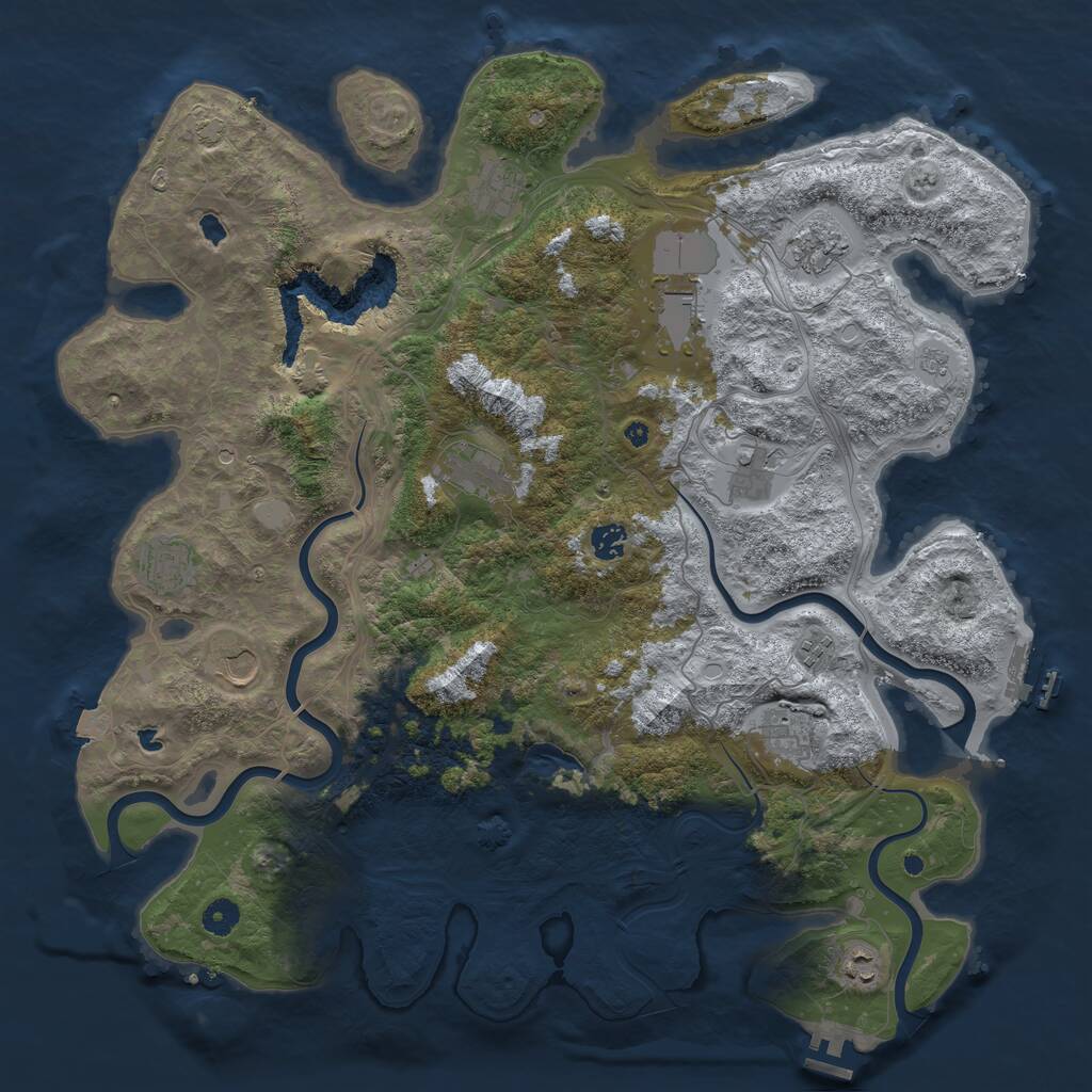 Rust Map: Procedural Map, Size: 4500, Seed: 9755790, 17 Monuments