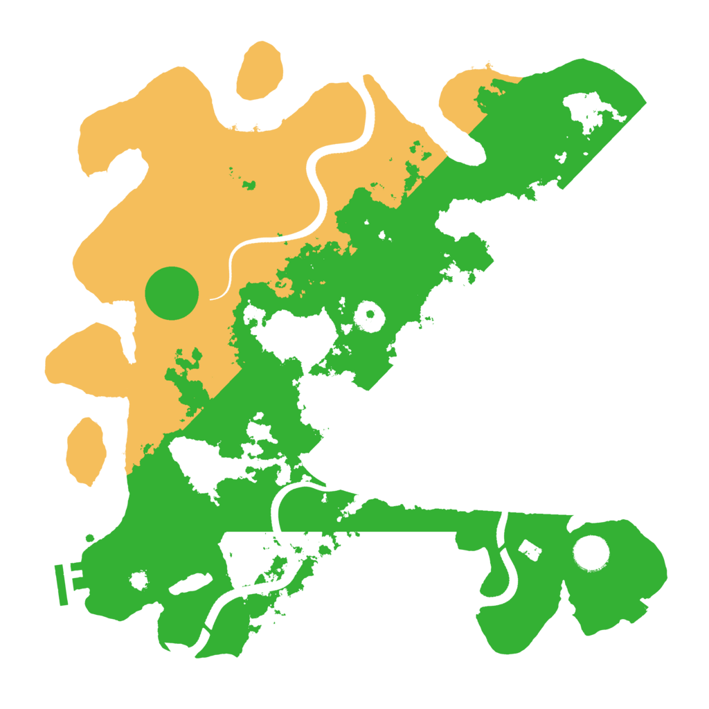 Biome Rust Map: Procedural Map, Size: 3500, Seed: 121649698