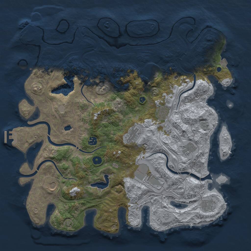 Rust Map: Procedural Map, Size: 4250, Seed: 640181612, 15 Monuments