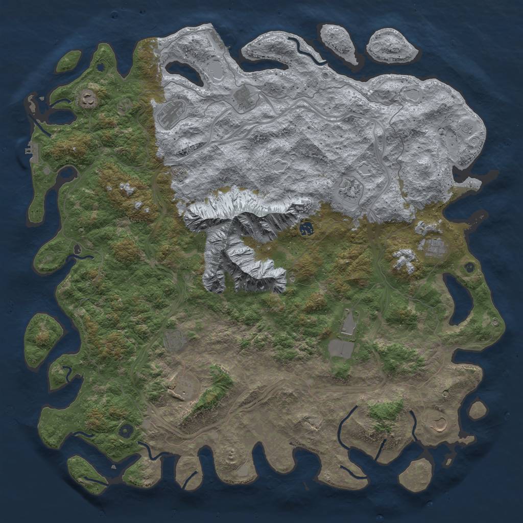 Rust Map: Procedural Map, Size: 5555, Seed: 2147483645, 20 Monuments