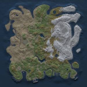 Thumbnail Rust Map: Procedural Map, Size: 4000, Seed: 1780210753, 14 Monuments