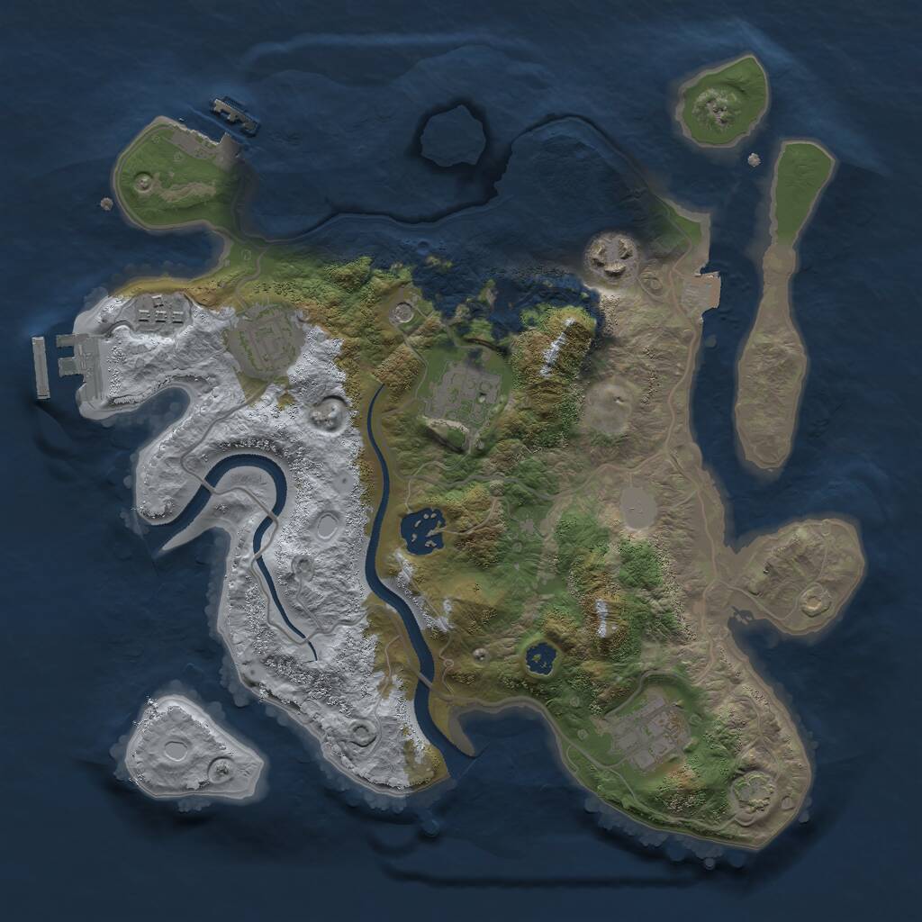 Rust Map: Procedural Map, Size: 3000, Seed: 415932013, 11 Monuments