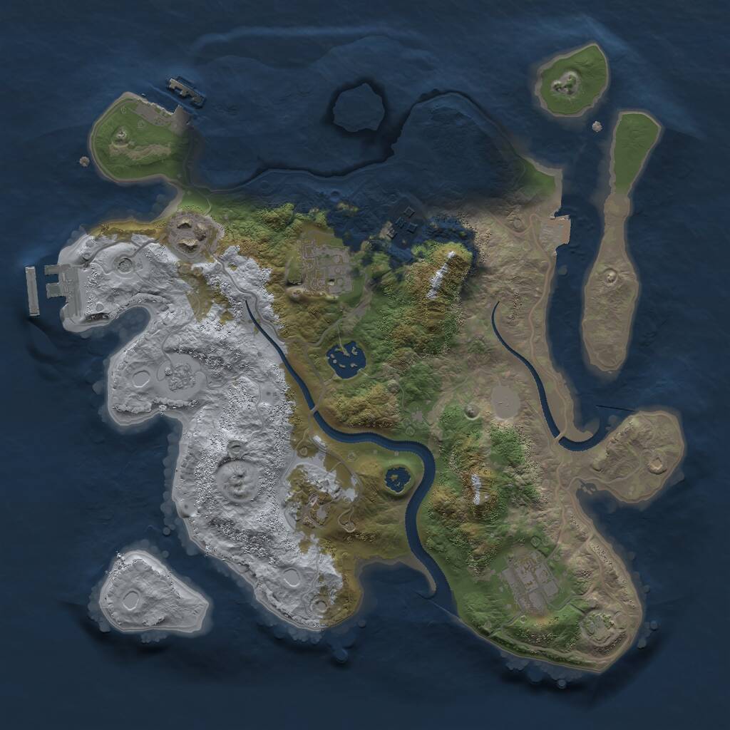 Rust Map: Procedural Map, Size: 3000, Seed: 415932013, 12 Monuments