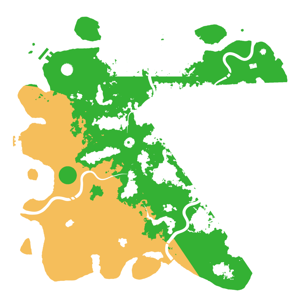 Biome Rust Map: Procedural Map, Size: 4500, Seed: 16825