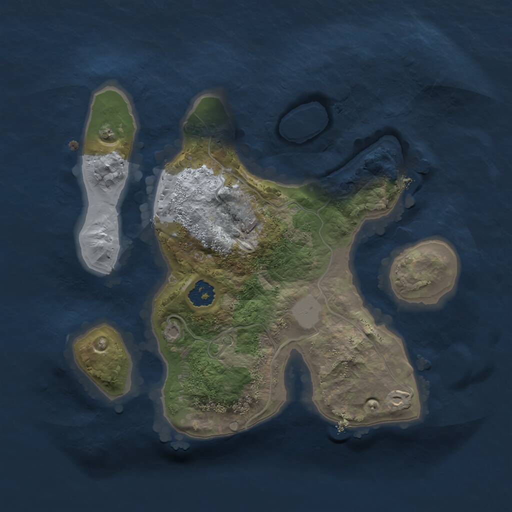 Rust Map: Procedural Map, Size: 2000, Seed: 791, 1 Monuments