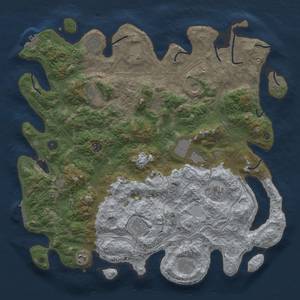 Thumbnail Rust Map: Procedural Map, Size: 4550, Seed: 1998888888, 20 Monuments