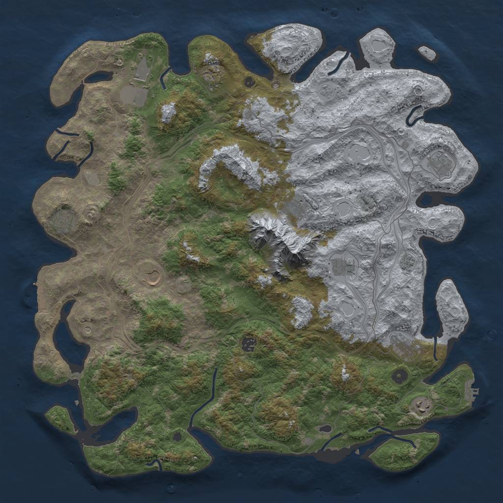 Rust Map: Procedural Map, Size: 5000, Seed: 94769159, 20 Monuments